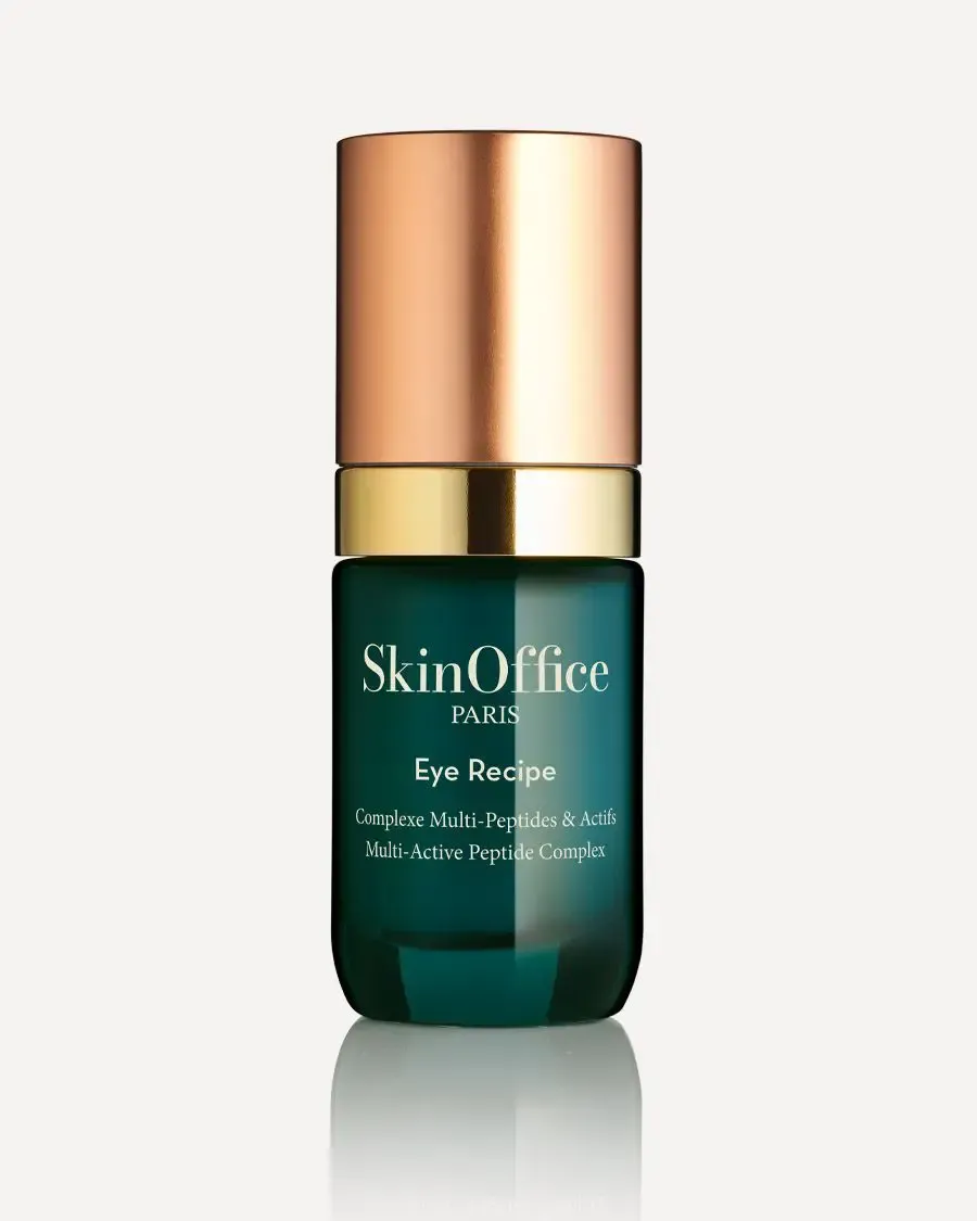 Eye recipe soin contour des yeux, posé sur un fond neutre